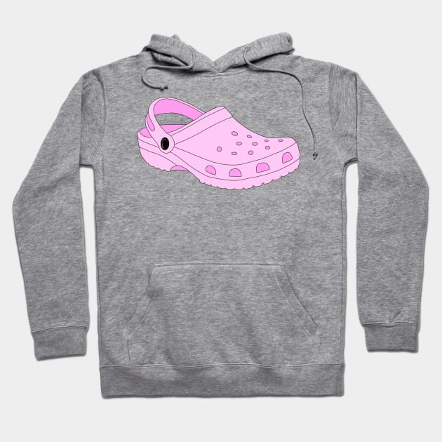 Pink Crocs Shoe Hoodie by Gold Star Creative